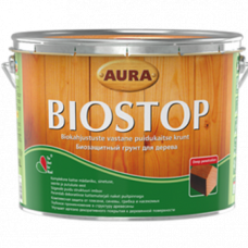 Aura Wood BioStop - Биозащитная грунтовка для древесины 9 л